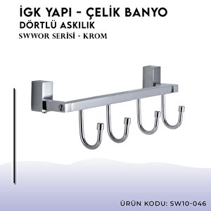 İgk Yapi - Çelik Banyo Swwor Dörtlü Askılık (sw10-046)