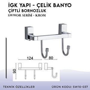 İgk Yapi - Çelik Banyo Swwor Çiftli Bornozluk (sw10-037)