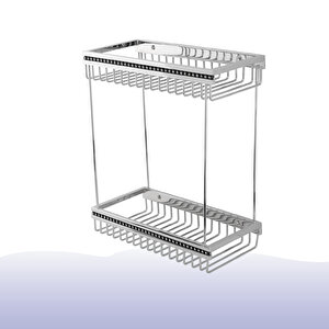 İgk Yapi - Çelik Banyo Swwor Lamalı İkili Şampuanlık 12x25 Cm (sw10-032)
