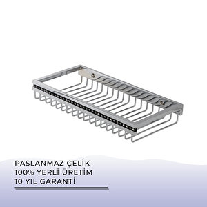 İgk Yapi - Çelik Banyo Swwor Lamalı Tekli Şampuanlık 12x25 Cm (sw10-031)