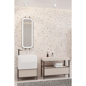 Greta 160 Cm Banyo Dolabı - Krem