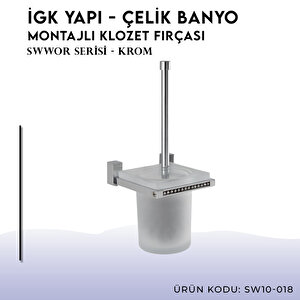 İgk Yapi - Çelik Banyo Swwor Montajlı Klozet Fırçası (sw10-018)