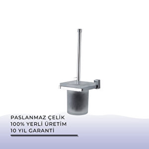 İgk Yapi - Çelik Banyo Swwor Montajlı Klozet Fırçası (sw10-048)