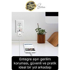 Premium Evrensel Fiş Dönüştürücü Adaptör İnternational Uluslararası Tüm Ülkelerle Uyumlu Seyahat