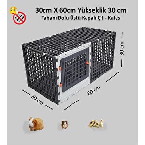 ,30cm X 60cm Yükseklik 30cm Tabanı Dolu Üstü Kapalı, Ginepig, Hamster, Civciv Çit Ve Kafesi