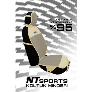Nt Sport Seri̇si̇ 7 Parça Su Geçi̇rmez Keten Araba Koltuk Mi̇nderi̇ - Bej