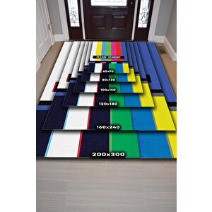 Homshtag Standby Çok Renkli Halı Geometrik Oturma Odası Halısı Modern Çizgili Salon Halısı