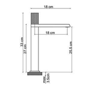 Yüksek Lavabo Bataryasi Altin-rose