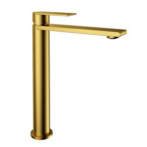 Yüksek Lavabo Bataryasi Firçalanmiş Altin Fj-ss1022