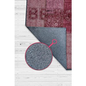 Cesur Ol Kırmızı Renkli Halı Geometrik Oturma Odası Halısı Modern Kare Desenli Salon Halısı 80x120 cm