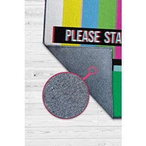 Standby Çok Renkli Halı Geometrik Oturma Odası Halısı Modern Çizgili Salon Halısı 100x150 cm