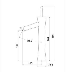 Yüksek Lavabo Bataryasi Altin F-622