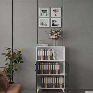 Viesmo Nova 3 Raflı Dosya Dolabı, Ofis Dolabı Beyaz