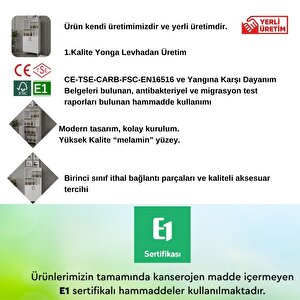 Viesmo Nova 4 Raflı Dosya Dolabı, Ofis Dolabı Beyaz