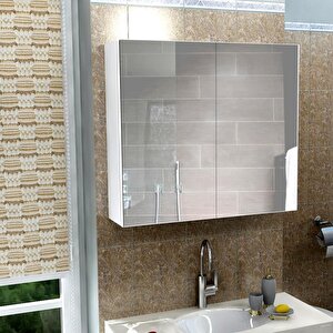 Güleç Aynalı Banyo Dolabı - Beyaz