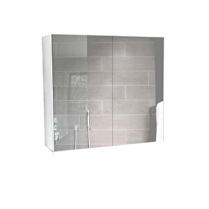 Güleç Aynalı Banyo Dolabı - Beyaz
