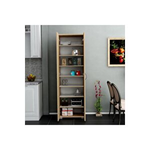 2 Kapak 8 Raf Çok Amaçlı Dolap Cevi̇z