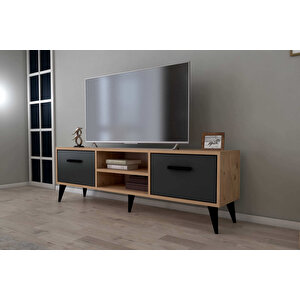 Kayra  140 Cm 2 Çekmeceli̇ Tv Sehpasi - Atlanti̇k Çam - Si̇yah