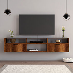 Denoya 2 Kapaklı Raflı Duvara Monte Tv Ünitesi - Barok
