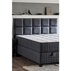 Star Başlık 120 Cm Tek Kişilik Antrasit Keten Kumaşlı Modern Lüks Yatak Başlığı / Baza Başlığı Antrasit