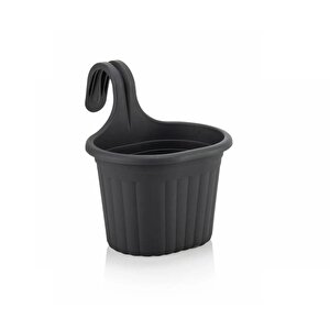 So-tom1 Tombik Askılı Balkon Saksı 3 Litre No 1 Antrasit