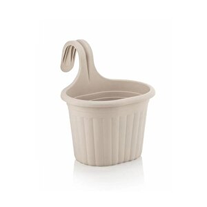 So-tom1 Tombik Askılı Balkon Saksı 3 Litre No 1 Kirli Beyaz
