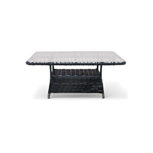 Leo 3'lü Rattan Bahçe Oturma Grubu - 3+1+1+2 Puf + Masa Bahçe Takımı - Özel Teslimat Ve Montaj
