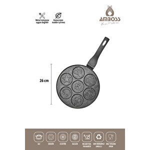 Funny Emoji Pankek Krep Tavası 26 Cm