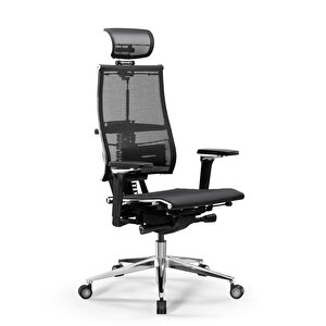 Yoga 4df Ergonomik Fileli Ofis Sandalyesi / Yönetici Koltuğu - Ab.f.15.13a Siyah