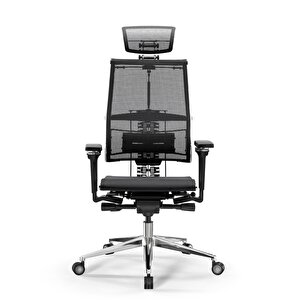 Yoga 4df Ergonomik Fileli Ofis Sandalyesi / Yönetici Koltuğu - Ab.f.15.13a Siyah