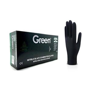 Green Pudrasız Nitril Eldiven Siyah L 100'lü Paket Siyah