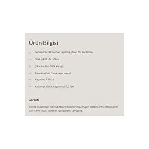 Siyah Küllük & Çöp Kovası