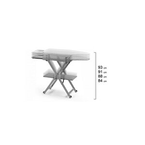 Beyaz Kiraz Ağacı Ahşap Ütü Masası