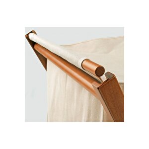 Beyaz Lake Renk Ahşap Çamaşır Sepeti