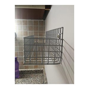 Rüstik Go 2’li Telli Banyo Ve Mutfak Rafı (mat Metal)