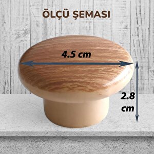 Bihe Plastik Çanak Mantar Kulp Ceviz Düğme Mobilya Mutfak Dolap Dolabı Çekmece Kulbu Kulpları