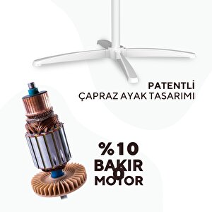 Ktf-290 Beyaz Vantilatör 16'' (3p)