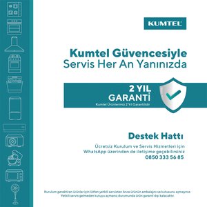 Kumtel Ktf-290 Beyaz Vantilatör 16'' (3p)