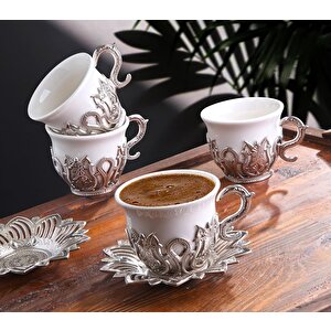 Bakır Kahve Fincanı Seti Takımı - Kahve Sunum Seti