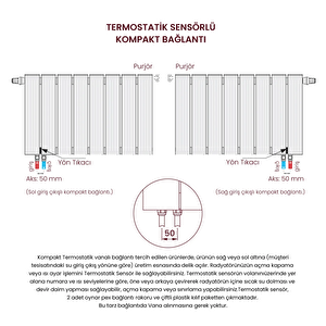 600x475mm Amber Yatay Antrasit Alüminyum Radyatör