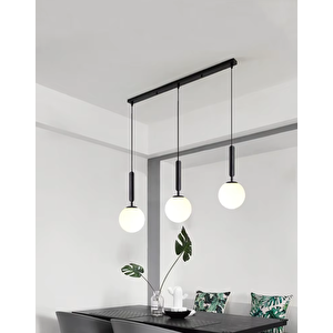 Simaavize Modern Opal Cam 3' Lü Yemek Avize