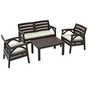 Santana 2+1+1+sehpa Bahçe Oturma Grubu | Plastik Balkon Takımı