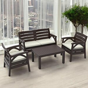 Santana 2+1+1+sehpa Bahçe Oturma Grubu | Plastik Balkon Takımı