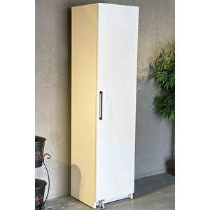 Erzak Dolabı Tek Kapaklı 180 Cm Çok Amaçlı Dolap Beyaz Beyaz