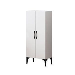 Erzak Dolabı Köşe 135 Cm Çok Amaçlı Dolap Kiler Dolabı Beyaz