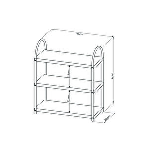 Bello Mutfak Rafı Tezgah Üstü 3'lü Oval 50 Cm Beyazbeyaz Beyaz - Beyaz