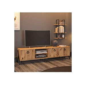 Yanke Tv Ünitesi 180 Metal Raflı Atlantik Çam Atlantik Çam