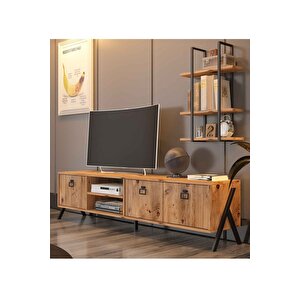 Yanke Tv Ünitesi 180 Metal Raflı Atlantik Çam Atlantik Çam