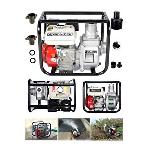 Alman Gr-30 14 Hp Turbo Benzinli Su Motoru Motopomp 2 Parmak Yakıt Cimrisi