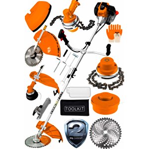 Alman Gtt-20 Yan Tipi Benzinli Motorlu Ot Çalı Tırpanı Çim Biçme Makinesi Tırpan Canavar Baslik